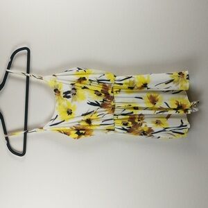 Alice Olivia Cassia Daisy Field Floral Print Romper Sleeveless Spaghetti Strap 6